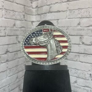 Legends West Silver Horse Belt Buckle
